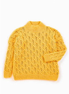 Lacy cables sweater