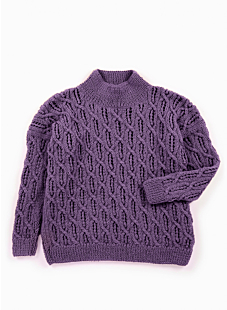 Lacy cables sweater