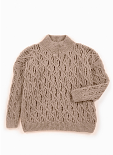 Lacy cables sweater