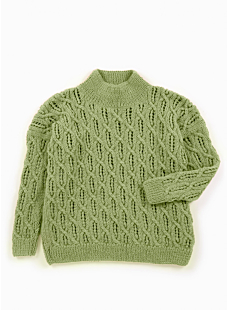 Lacy cables sweater
