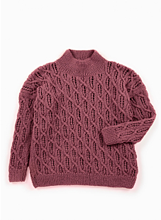 Lacy cables sweater