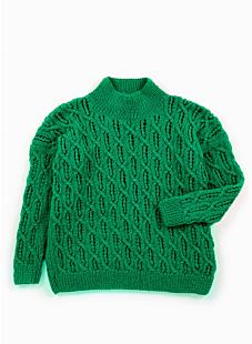 Lacy cables sweater