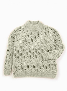 Lacy cables sweater