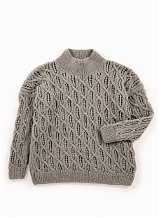 Lacy cables sweater