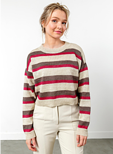 Short striped sweater