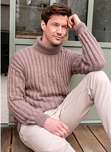 Mens roll neck sweater outlet knitting pattern