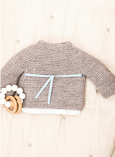 Garter stitch baby sweater