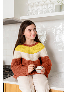 Beaded top down sweater