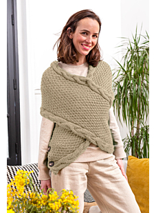 Wide Cross Over Scarf
