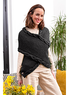 Wide Cross Over Scarf