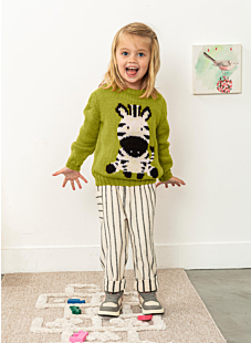 Zebra intarsia sweater