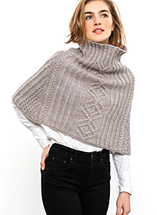 Small cable poncho