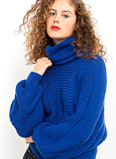 Roll neck batwing sweater