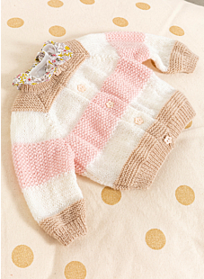 Striped raglan cardigan