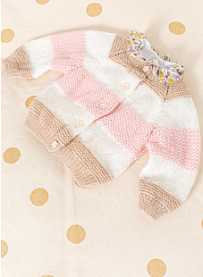 Striped raglan cardigan