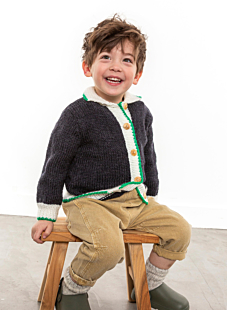 Lapel collar cardigan