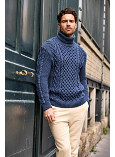 Roll neck Cable sweater
