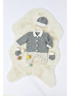 Polo collar cardigan