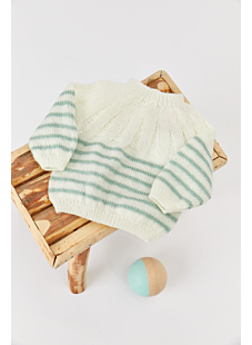 Stripe sweater with yoke