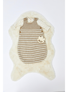 Striped sleeping bag