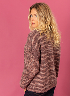 Cabled sleeves cardigan