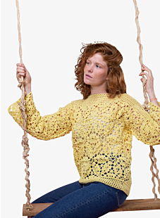 Lacy sweater with boat neck