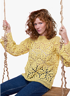Lacy sweater with boat neck