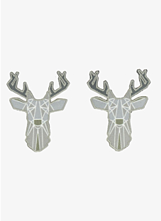 Pack of 2 moose motif badges