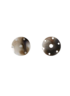 Pack of 6 nylon press studs Ø 15 mm
