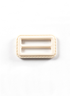 Ecru nylon belt buckle, W 40 mm