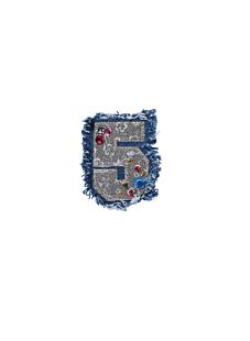 Iron-on adhesive Five badge