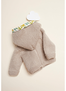 Hooded sweater with zip back