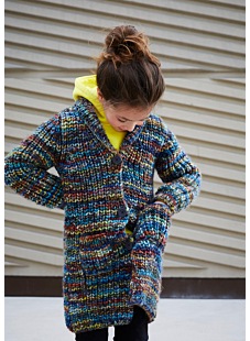 Shaker rib stitch coat