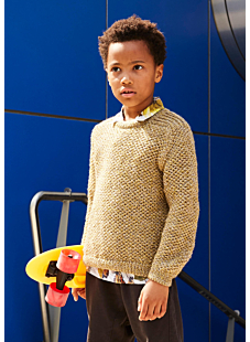 Sweater with round collar