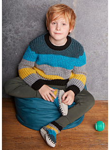 Sweater in shaker rib