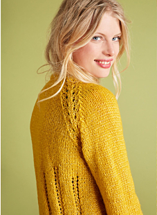 Raglan cardigan with openwork detailing