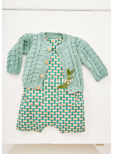 Eco-friendly cable cardigan