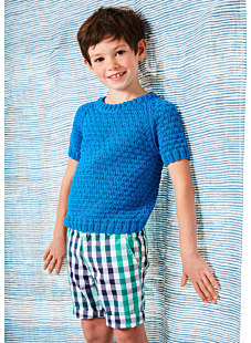 Short-sleeve raglan sweater