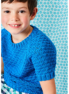 Short-sleeve raglan sweater