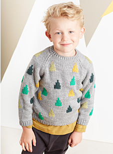 Raglan sweater with graphic design