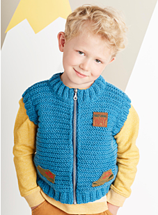 Sleeveless zip jacket