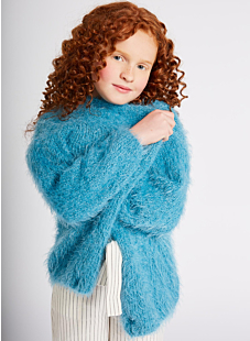 Long fluffy cardigan