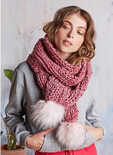 Pompom scarf