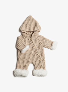 Hooded baby romper