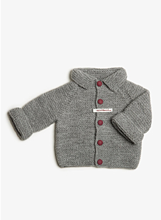 Garter stitch yoke cardigan