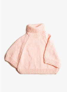 Turtleneck poncho sweater