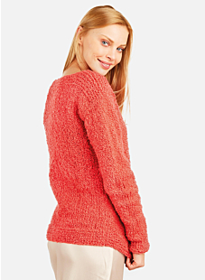 Chunky sweater with boat neck