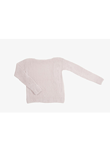 Mohair sweater with boat neck
