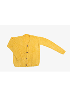 Fluffy V neck cardigan