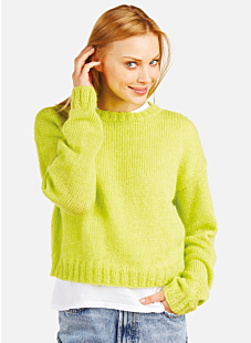 Fluffy cropped sweater